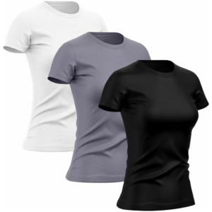 Kit 3 Camisetas Dry Fit Feminina Academia Treino Corrida Proteção UV Premium