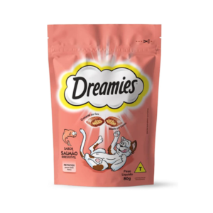 Dreamies Petisco Salmão Irresistível para Gatos Adultos (80g)