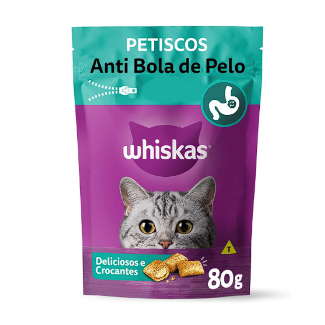 Petisco Whiskas Temptations Anti Bola de Pelo (80g)